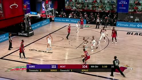 【NBA集锦】90秒回看太阳119-112热火 布克35+6率队喜提5连胜