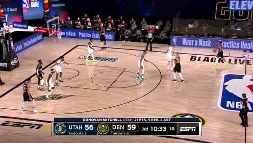 【NBA集锦】米切尔蝴蝶串花过人 强杀内线率队缩小分差