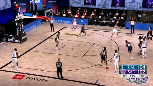 【NBA集锦】关键时刻要有大将风范 东契奇一传一射打停对手