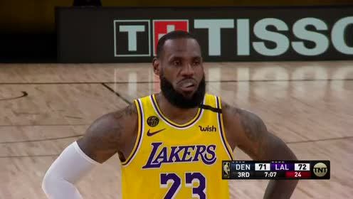 【NBA集锦】掘金vs湖人第3节 詹姆斯＆浓眉联手送大帽