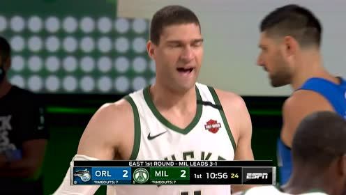 【NBA集锦】硬核选手！洛佩兹碾进篮下一挑二强取2+1