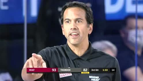 【NBA录像回放】热火v雷霆第3节 德拉季奇接连花式邀约小琼斯