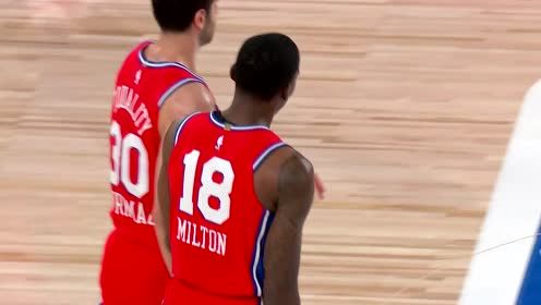【NBA集锦】这三分毫不犹豫 米尔顿1秒三分出手压哨命中