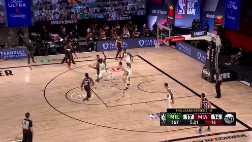 【NBA集锦】巴特勒连线阿德巴约 空切暴扣势大力沉