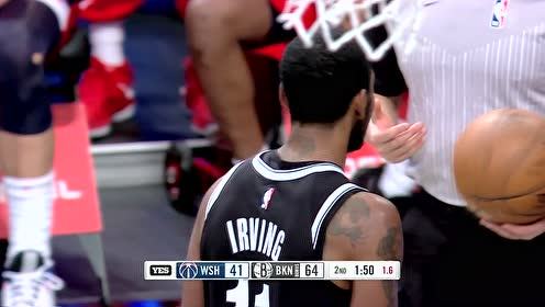 【NBA集锦】欧文飞身大帽八村塁 这防守态度前所未有的积极