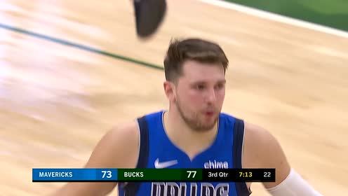 【NBA集锦】东契奇醉八仙上篮美如画 张弓搭箭再进超远三分