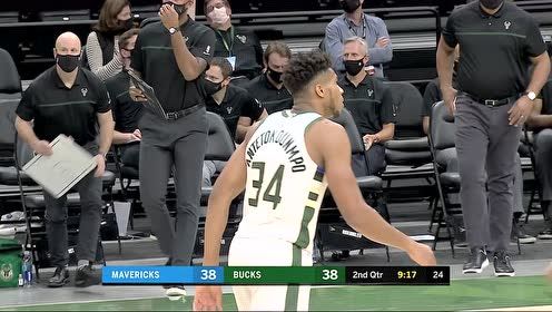 【NBA集锦】字母哥篮下强起吃分拦不住 独行侠急忙叫暂停