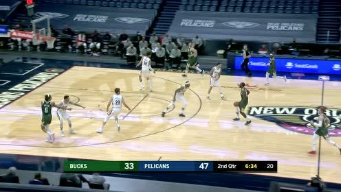 【NBA集锦】字母哥不在我来进攻 米德尔顿逆天滞空稳稳打进