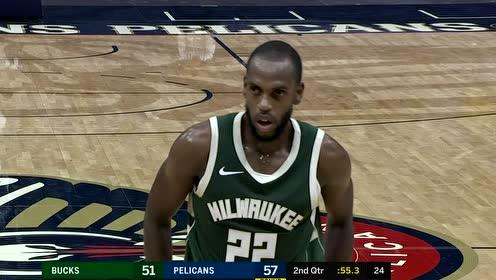 【NBA录像回放 原声】NBA季前赛：雄鹿vs鹈鹕 第2节英文原声回放