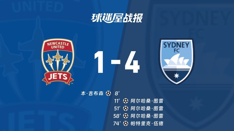 纽卡斯尔喷气机vs悉尼FC比赛结果