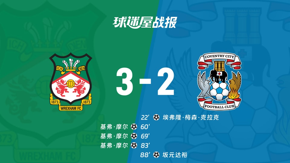 雷克瑟姆vs考文垂比赛结果
