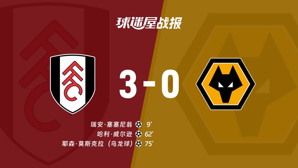 富勒姆vs狼队比赛结果
