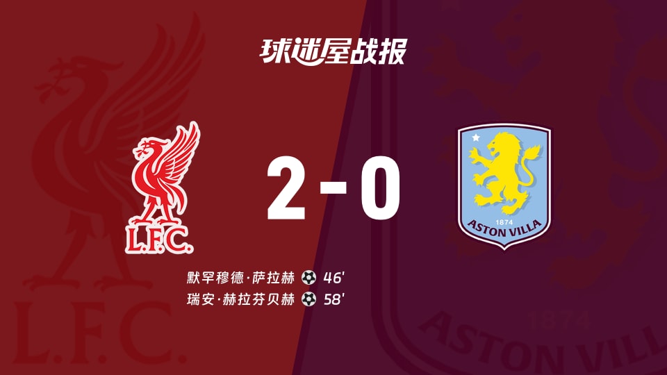 利物浦vs阿斯顿维拉比赛结果