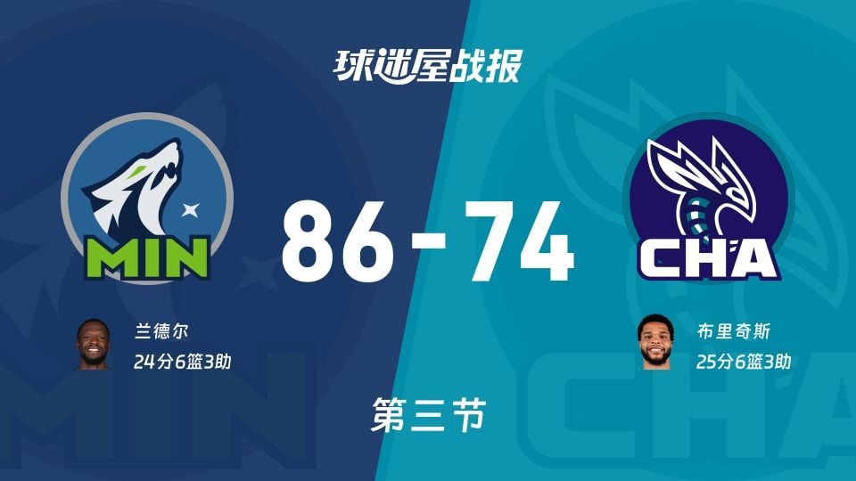 森林狼vs黄蜂第三节战报