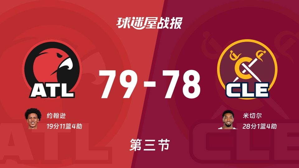 老鹰vs骑士第三节战报