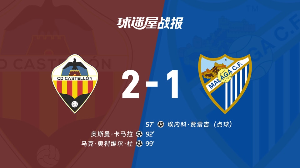 卡斯迪隆vs马拉加比赛结果