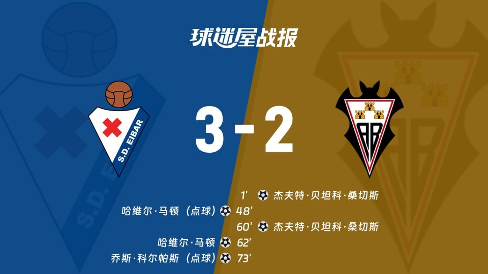 【西乙】埃瓦尔vs阿尔瓦塞特比赛结果：埃瓦尔(3-2)阿尔瓦塞特比分战报(2025年11月08日)