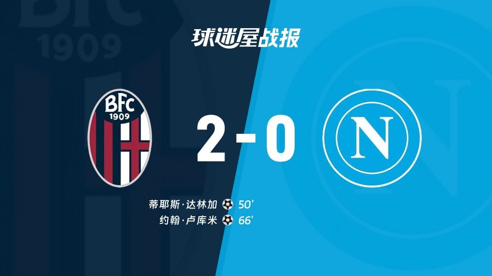 【意甲】博洛尼亚vs那不勒斯比赛结果：博洛尼亚(2-0)那不勒斯比分战报(2025年11月09日)