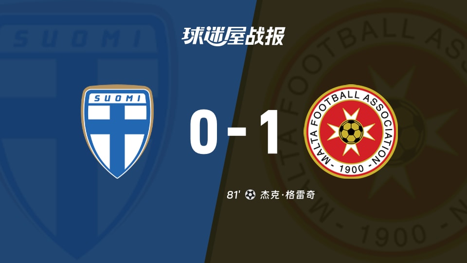 【世欧预】芬兰vs马耳他比赛结果：芬兰(0-1)马耳他比分战报(2025年11月15日)