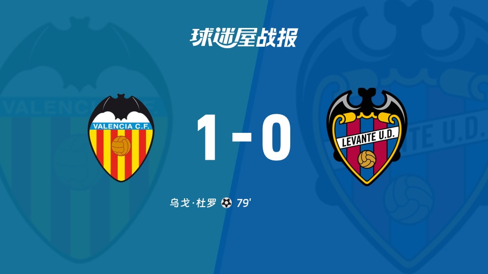 【西甲】瓦伦西亚vs莱万特比赛结果:瓦伦西亚(1-0)莱万特比分战报(2025年11月22日)