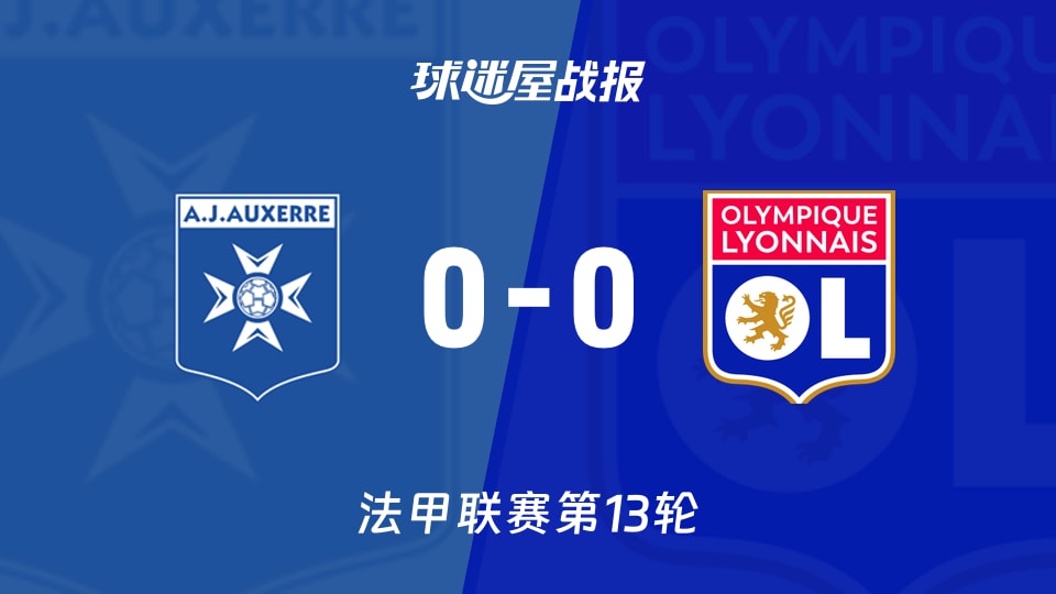 【法甲】欧塞尔vs里昂比赛结果:欧塞尔(0-0)里昂比分战报(2025年11月23日)