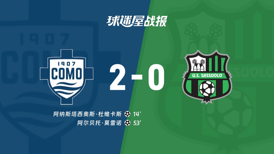 【意甲】科莫vs萨索洛比赛结果：科莫(2-0)萨索洛比分战报(2025年11月29日)