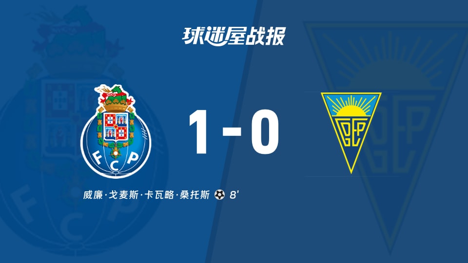 【葡超联赛第12轮】波尔图vs埃斯托里尔比赛结果:波尔图(1-0)埃斯托里尔比分战报(2025年12月01日)