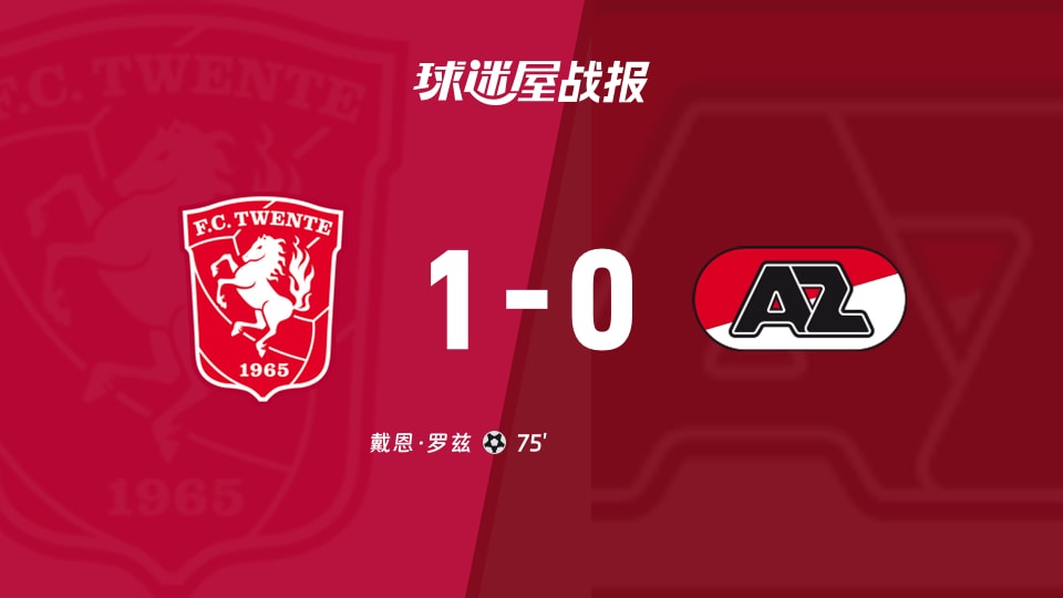 【荷甲联赛第14轮】特温特vs阿尔克马尔比赛结果：特温特(1-0)阿尔克马尔比分战报(2025年11月30日)